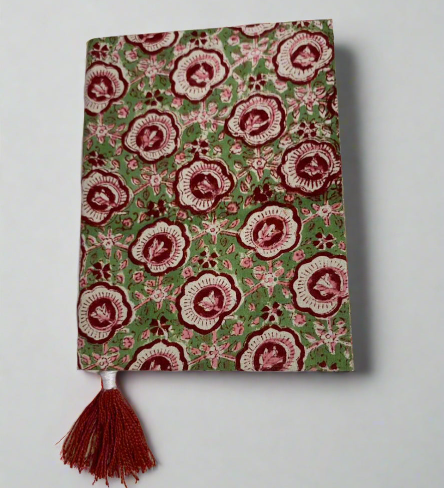 Handcrafted Fabric Cover Notebook with Tassel