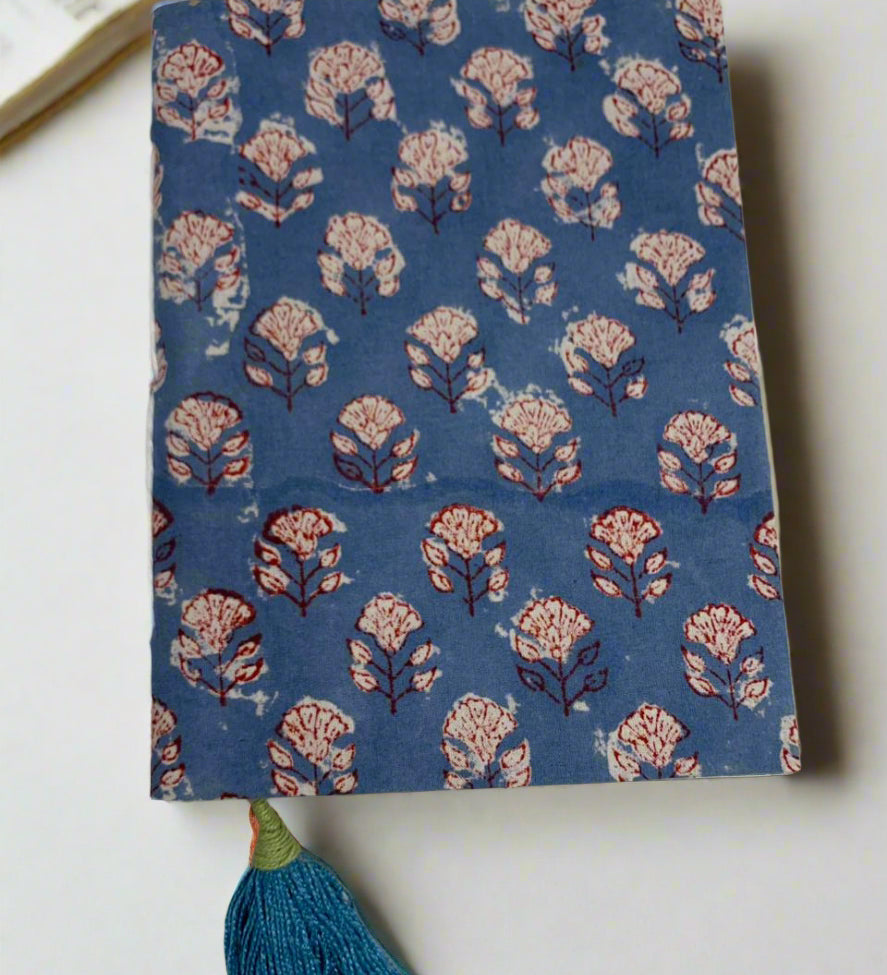 Handcrafted Fabric Cover Notebook with Tassel