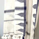 Afghan Organic Cotton Scarf - Blue