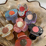 Flower Print Hair Clip