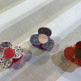 Flower Print Hair Clip