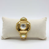 Polki Hexagon Cuff in Gold