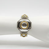 Polki Hexagon Cuff in Silver