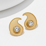 Maharani Paisley Earrings in Gold