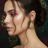 Maharani Paisley Earrings in Gold