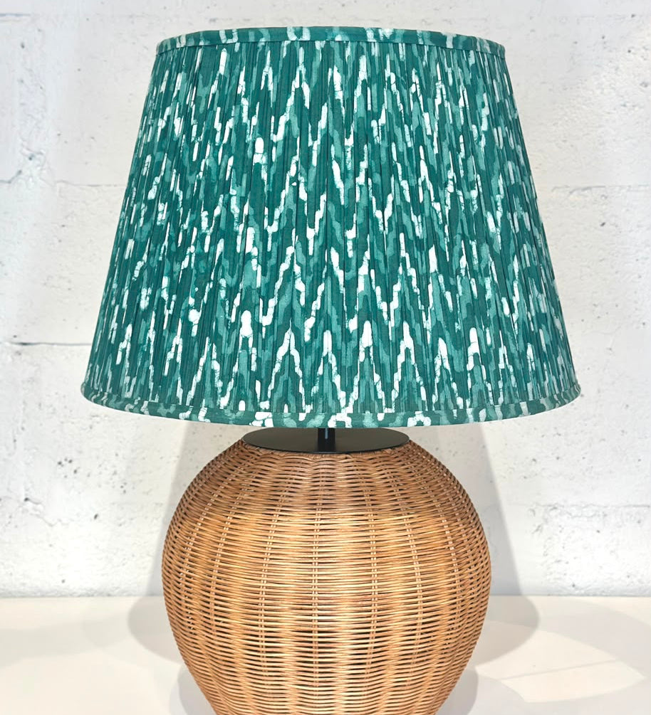 Bespoke Xlarge Drum Shade - Sage Ikat