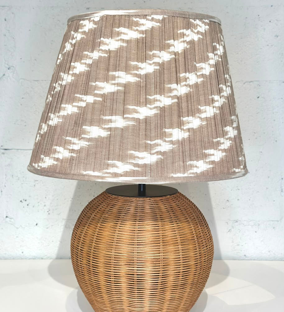 Bespoke Xlarge Drum Shade - Caramel Ikat