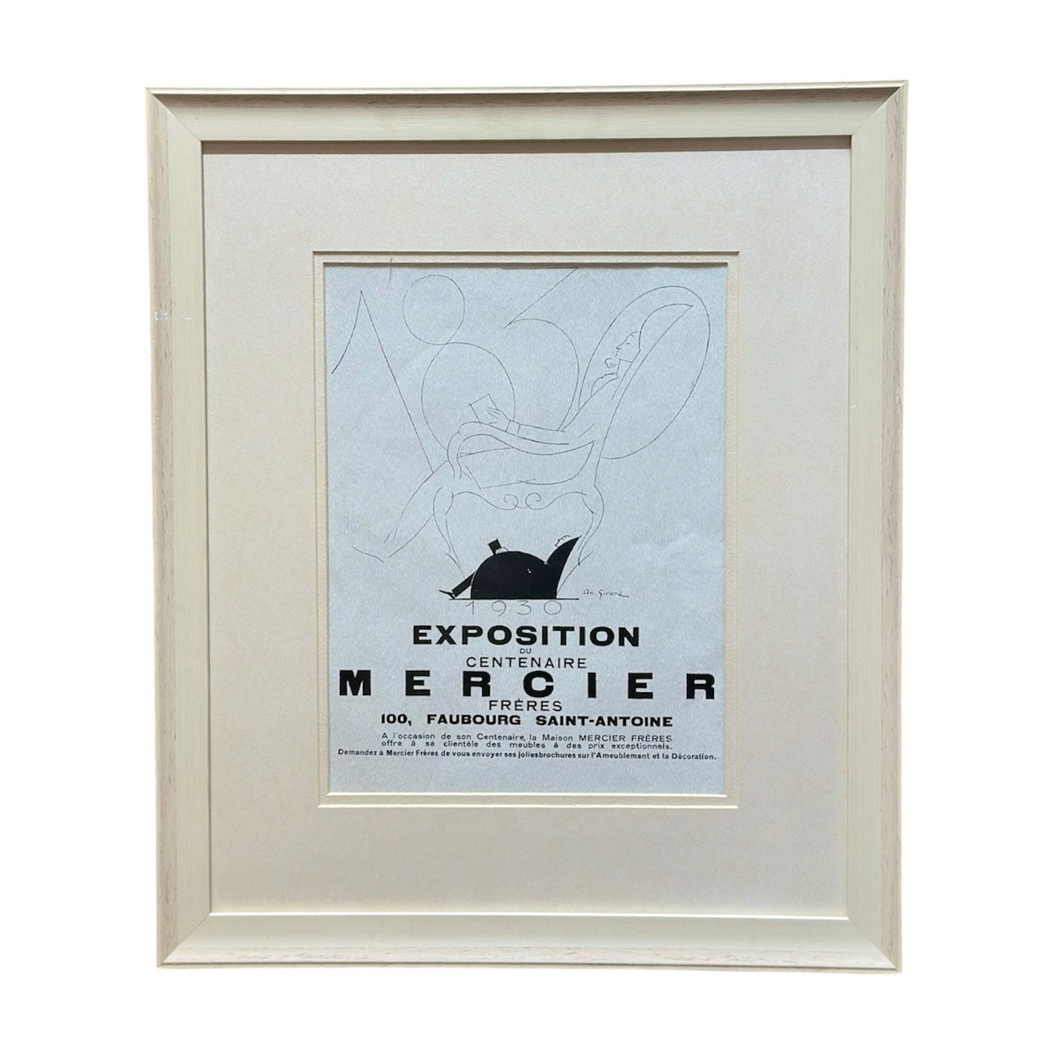 Mercier Frères 1930 Exhibition Framed Artwork