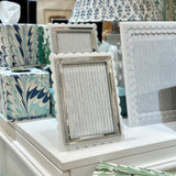 White Acrylic Scallop 5x7 Photo Frame