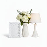 White Acrylic Double Scallop 5x7 Photo Frame