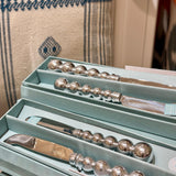 Pearled Cheese Knife & Spreader Set