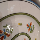 Floral Hand-Painted Plate - Antique French Peasant Plate