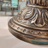 Vintage Ornate Metal Lamp - 1950s Lamp