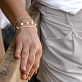 Gold - White Potato Pearl Bracelet