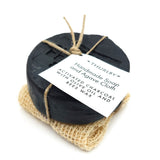 Charcoal Olive Oil Soap with Agave Cloth