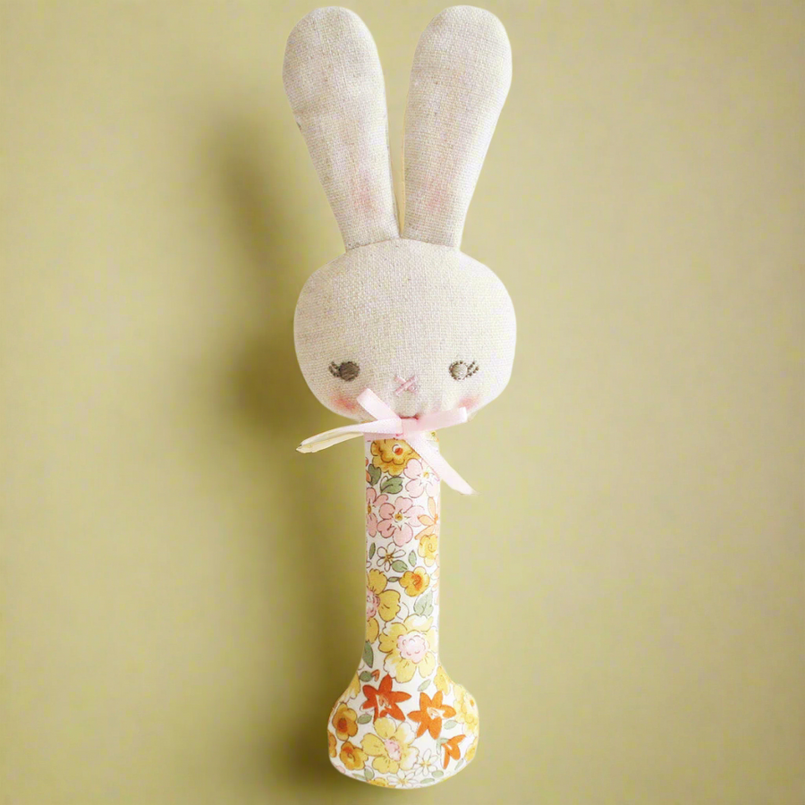 Baby Bunny Stick Rattle - Sweet Marigold