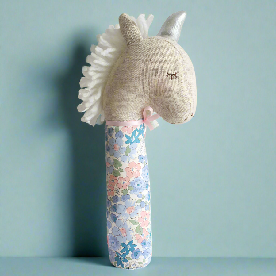 Yvette Unicorn Squeaker - Liberty Blue