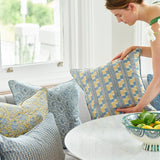 Ubud Tahoe Linen Cushion - 55cm