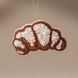 Croissant Beaded Ornament