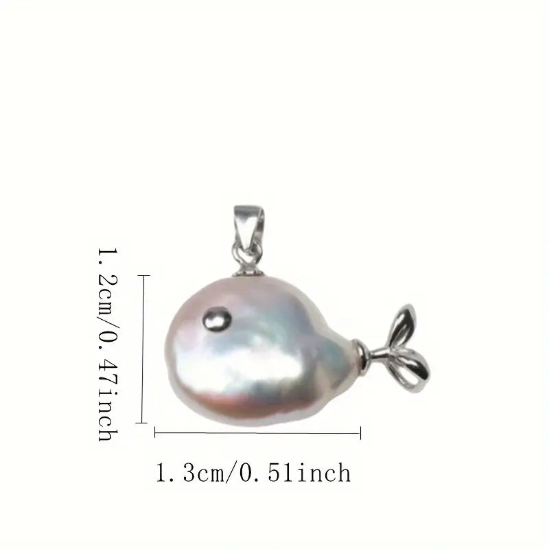 BAROQUE PEARL FISH PENDANT - GOLD