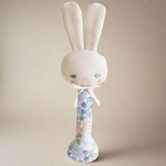 BABY BUNNY STICK RATTLE - LIBERTY BLUE - GEORGES of Dubai