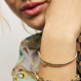 Gold Fob Link Bracelet