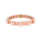 Pink Daisy Pop Tile Bracelet