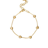 Gold Heart Garland Bracelet