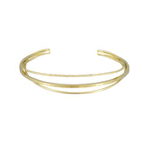 Gold Petite Trio Cuff