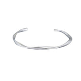 Silver Single Twist Cuff