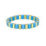 Blue Scalloped Tile Bracelet