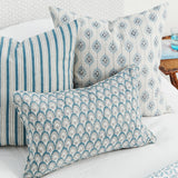 Bombay Azure Linen Cushion - 55cm