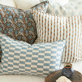 Bombay Azure Linen Cushion - 55cm