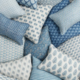 Bombay Azure Linen Cushion - 55cm