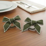 Milla Bow Napkin Ring - Olive Ivory