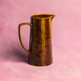 Striped Jug - Ochre & Brown