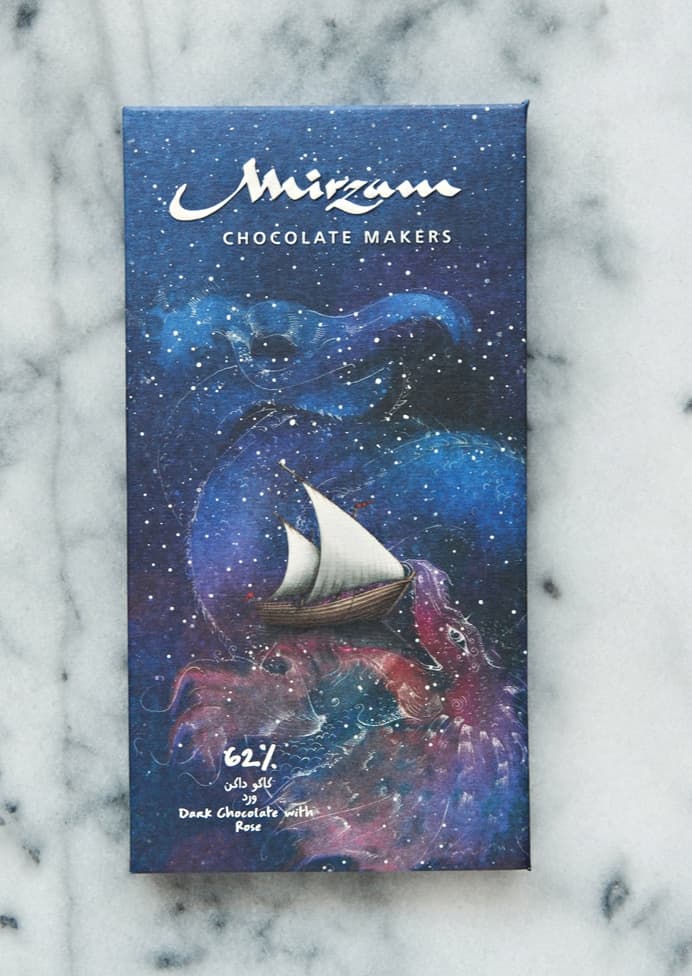 DARK CHOCOLATE WITH ROSE 70g - GEORGES of Dubai