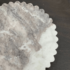 DENTELLE MARBLE ROUND TRAY - NUDE - GEORGES of Dubai