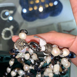 Pearl Black Vintage Pickett London Jewellery Set with Original Box