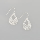 Silver Mini Filigree Teardrops