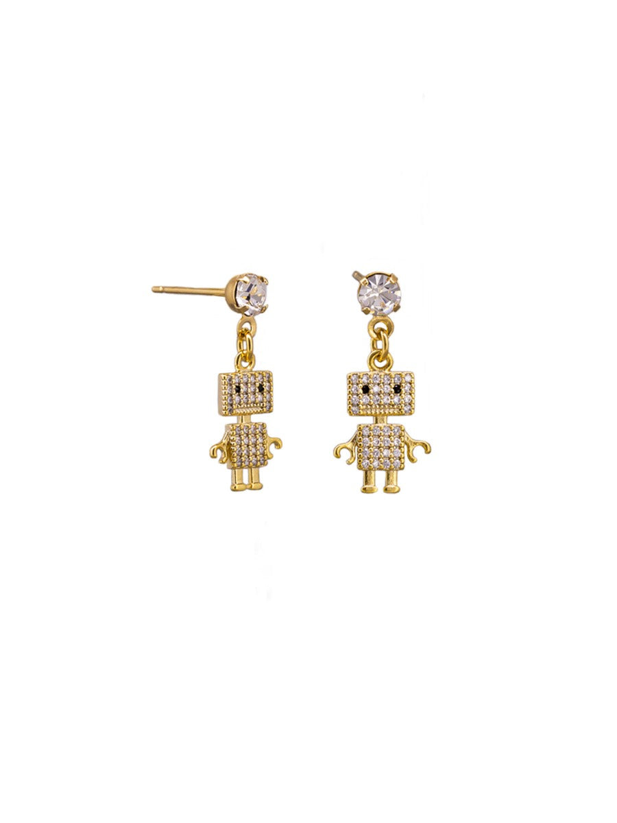 GOLD CRYSTAL ROBERTA EARRING