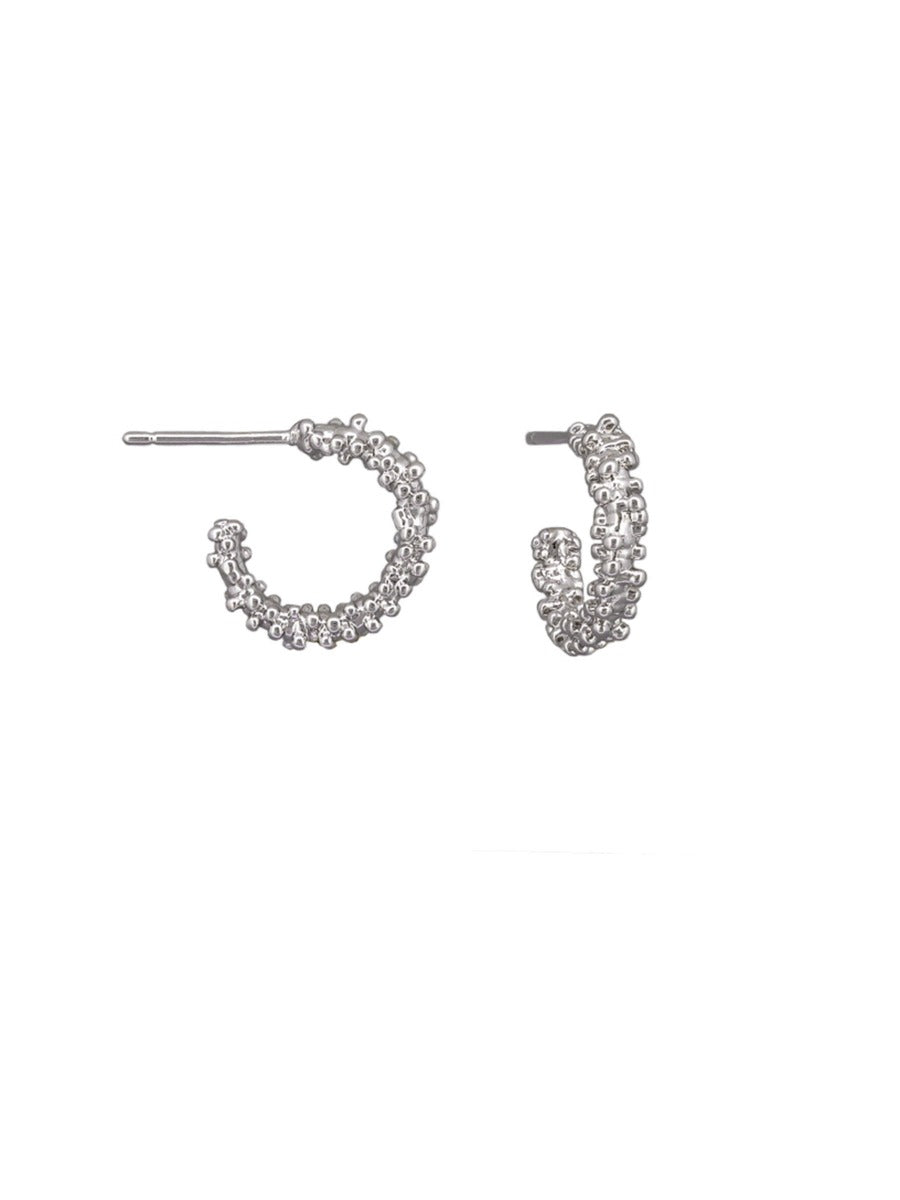 SILVER JENNA HOOPS