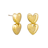 Gold Double Love Earring