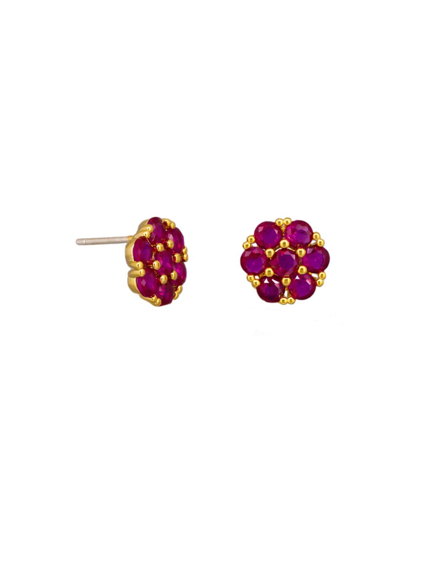 RUBY CRYSTAL ELLETH EARRING