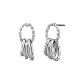 Silver Mini Rings Trio Earring