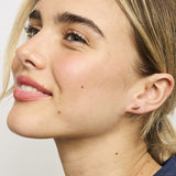 Gold Mini Miter Shell Earring