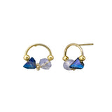Blue Cluster Cut Earring