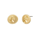 Gold Lizzy Coin Earring