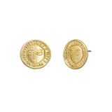 Gold Noble Coin Earring