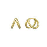 Gold Viola Huggie